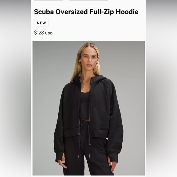 lululemon athletica Tops - LULU Scuba oversize, full zip